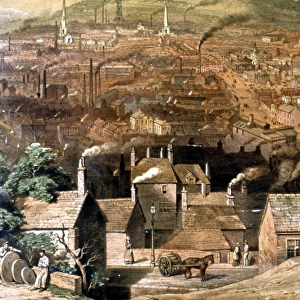 Sheffield from Park Hill, by William Ibbitt, 1855
