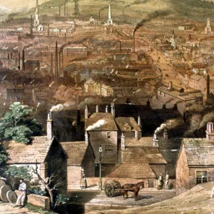 Sheffield from Park Hill, by William Ibbitt, 1855