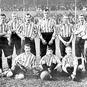 Sheffield United F. C. 1902 with Goalkeeper, (Fatty) Foulke back row, 5th from left