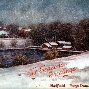 White Winter at Forge Dam, Whiteley Woods, Sheffield, Yorkshire, 1908