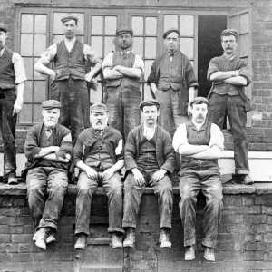 Workers at Sheffield Smelting Co. Ltd. Sheffield, Yorkshire, late 19th cent