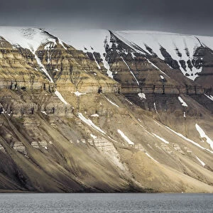 Mountain landscape, Svalbard, Norway, July