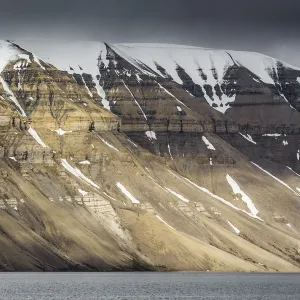 Mountain landscape, Svalbard, Norway, July