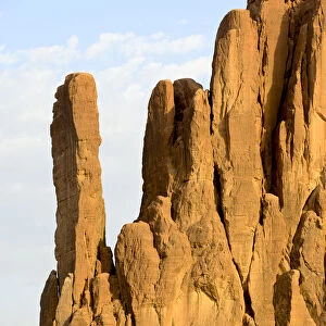 Sandstone rock formations in the Sahara desert. Ennedi Natural and Cultural Reserve
