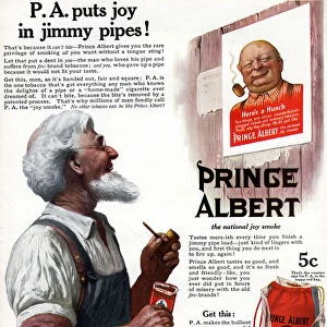 Advert for Prince Albert pipe tobacco, 1913