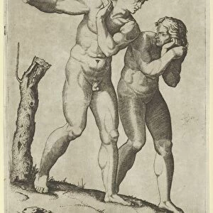 Adam and Eve being expelled from paradise, ca. 1515-25. Creator: Marcantonio Raimondi