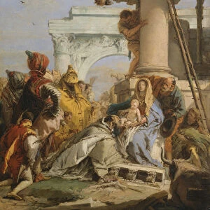 The Adoration of the Magi, late 1750s. Creator: Giovanni Battista Tiepolo