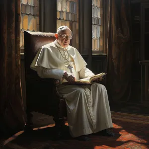 AI IMAGE - Portrait of Pope Francis, 2023. Creator: Heritage Images