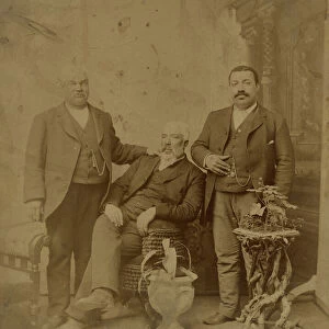 Albumen print of three members of the Boyd family, 1890-1930. Creator: Unknown