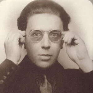 Andre Breton with glasses. Artist: Anonymous