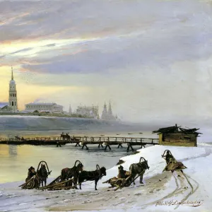 Angara at Irkutsk, 1886. Artist: Nikolai Dobrovolsky