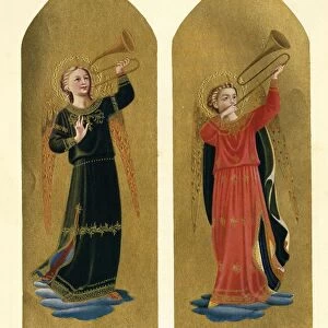 Two Angels with Trumpets, 15th century, (c1909). Artist: Fra Angelico