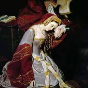 Anne Boleyn in the Tower of London. Artist: Cibot, Edouard (1799-1877)