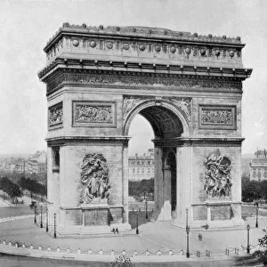 Arc de Triomphe, Paris, late 19th century. Artist: John L Stoddard