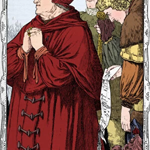 The Arrest of Cardinal Wolsey, 1902. Artist: Patten Wilson