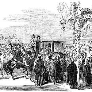 The arrival at Weedon Park Station, 1844. Creator: Unknown