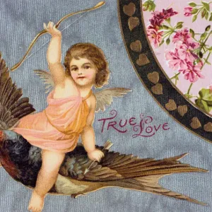 True Love Print, 1908 American Valentine card True Love Print, 1908 American Valentine card