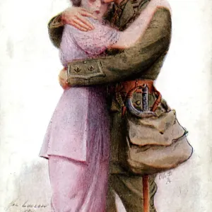 Twixt Love and Duty Print, 1914 World War I Officer Farewell Twixt Love and Duty Print, 1914 World War I Officer Farewell