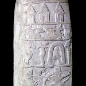 Babylonian boundary-stone (kudurru) of the time of King Nebuchadnezzar I of Babylon, c1125-1104 BC