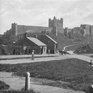 Bamborough Castle, from the village, c1896