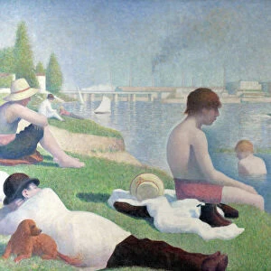 Bathers at Asnieres (Baigneurs a Asnieres), 1884. Artist: Seurat, George Pierre (1859-1891)