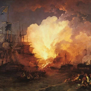 The Battle of the Nile, August 1798, (1800). Artist: J Philippe de Loutherbough