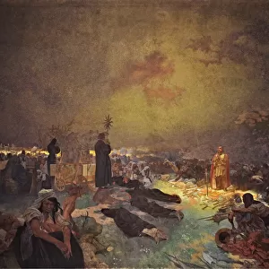After the Battle of Vitkov Hill (The cycle The Slav Epic). Artist: Mucha, Alfons Marie (1860-1939)