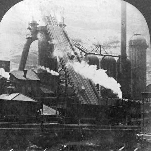 Blast furnace, Pittsburgh, Pennsylvania, USA, early 20th century. Artist: Keystone View Company