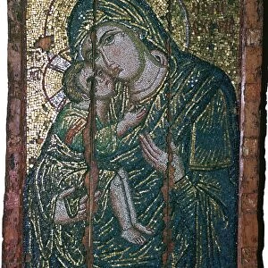 Byzantine mosaic of Virgin and Child, 14th century