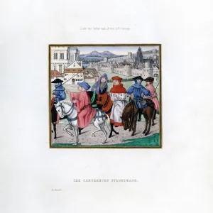 The Canterbury Pilgrimage, late 15th century, (1843). Artist: Henry Shaw