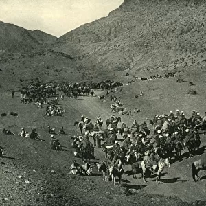 Caravan Passing Through the Khyber Pass, 1901. Creator: Bourne & Shepherd