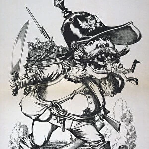 Caricature of Wilhelm I of Prussia, Franco-Prussian war, 1870-1871