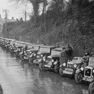 Cars parked at the MCC Lands End Trial, Launceston, Cornwall, 1930. Artist: Bill Brunell
