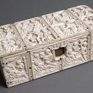 Casket with Romance Scenes, French, ca. 1320-40. Creator: Unknown