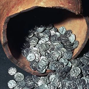 Celtic silver coins from a hoard