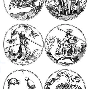 Circular playing cards, Germany, 15th century (1870)