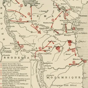 Colonial possessions in East Africa during the First World War, c1916, (c1920). Creator: Unknown