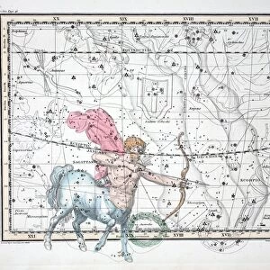 The Constellations (Plate XX) Sagittarius, 1822