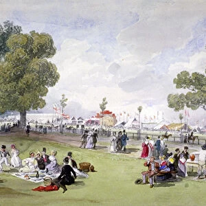 Coronation fair in Hyde Park, Westminster, London, June 28, 1838