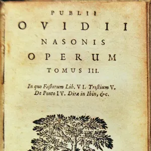 Cover of a book with several works by Publio Ovidio Nason, including Sad and Pontic