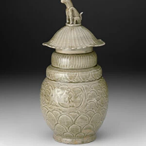 Covered Jar with a Seated Dog, Northern Song dynasty (960-1127)
