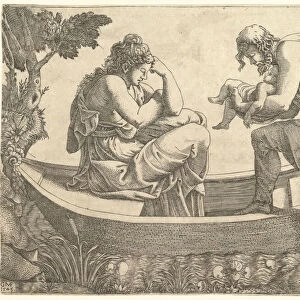 Danae and the infant Perseus cast out to sea by Acrisius, 1543. Creator: Giorgio Ghisi