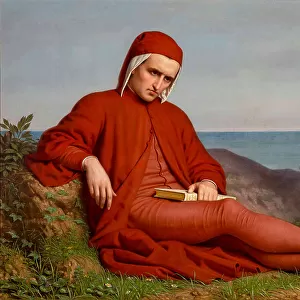Dante in exile, c. 1861. Creator: Petarlini (Peterlin), Domenico (1822-1897/98)