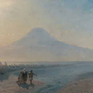 The Descent of Noah from Mount Ararat. Artist: Aivazovsky, Ivan Konstantinovich (1817-1900)