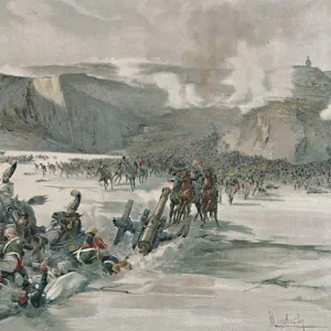 Destruction of Retreating Russians at Satschan Lake, 1805, (1896)