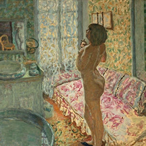 The Dressing Room with Pink Sofa (Female Nude in Backlight), 1908