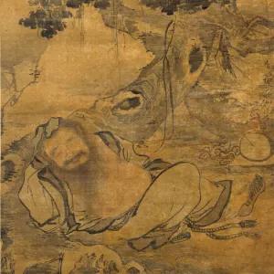 Drunken Immortal beneath an old tree, early 16th century. Creator: Chen Zihe