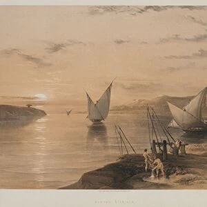 Egypt and Nubia, Volume II: Hagar Setsilis, 1847. Creator: Louis Haghe (British, 1806-1885); F
