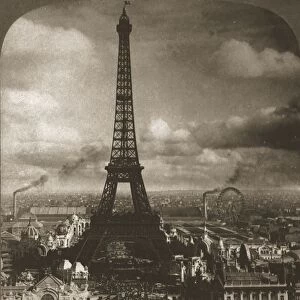 Eiffel Tower, 300 meters high, across the Seine from the Trocadero, Paris, France, 1901