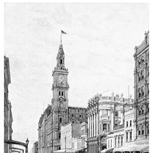 Elizabeth Street, Melbourne, Victoria, Australia, 1886. Artist: W Mollier
